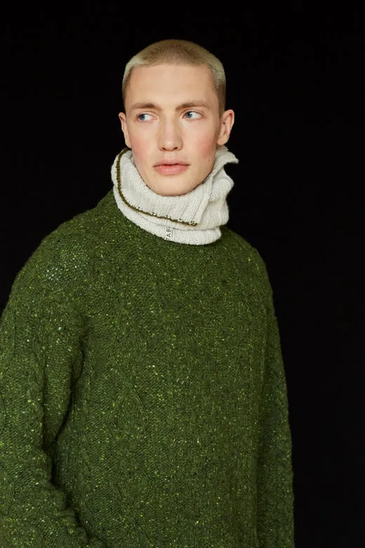 Moss Green Donegal Aran Jumper