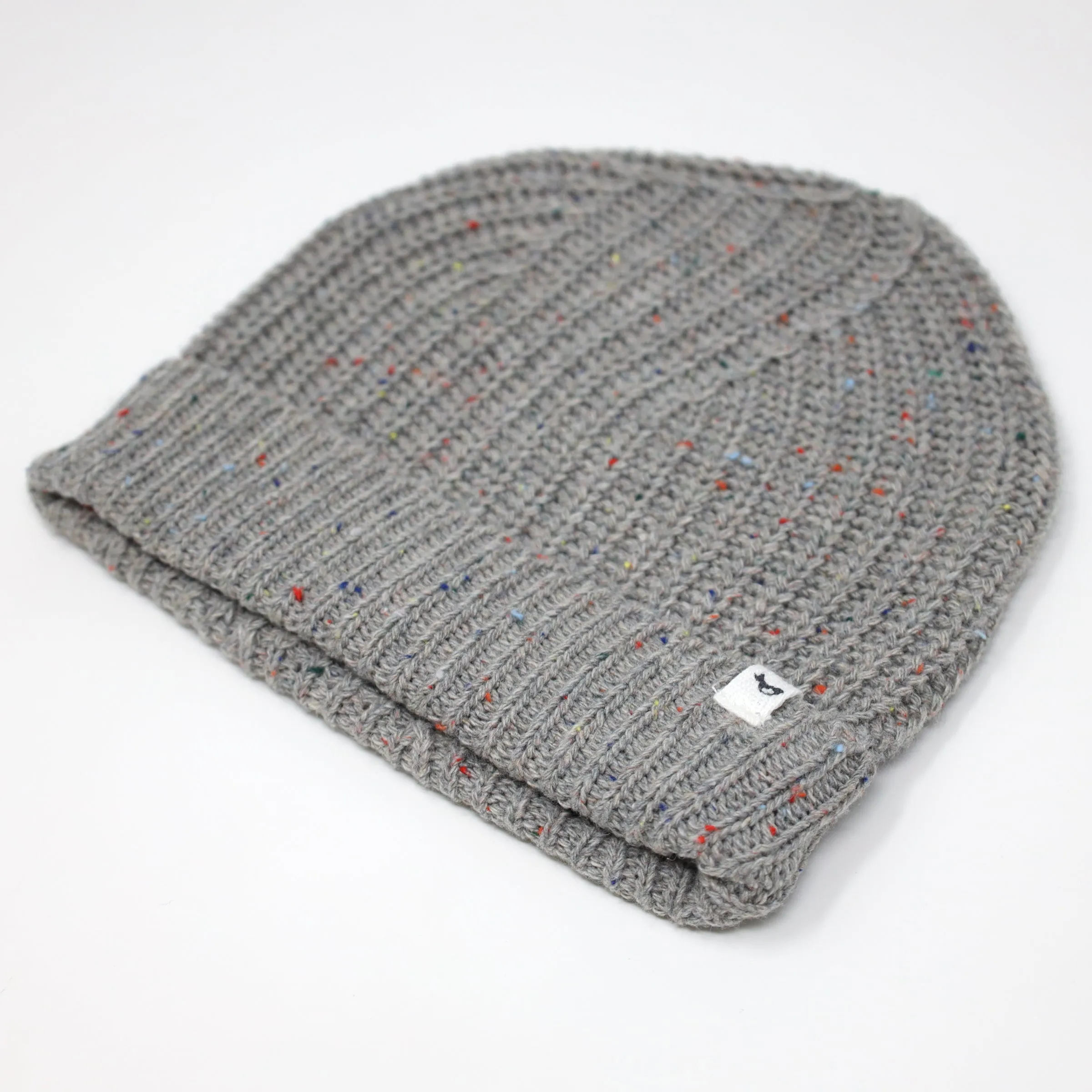 oh baby! Knitted Watchcap Hat - Charcoal Confetti