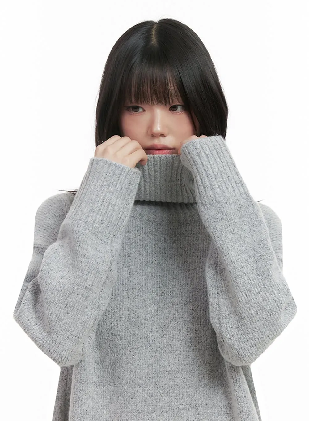 Oversized Warm Turtleneck Sweater IN427