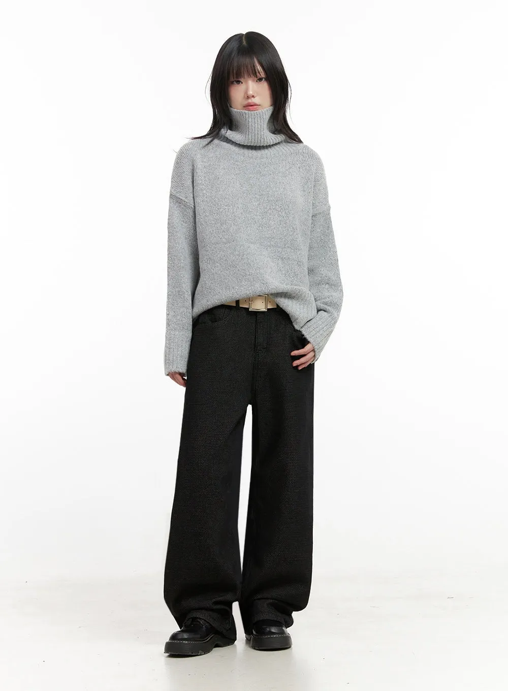 Oversized Warm Turtleneck Sweater IN427