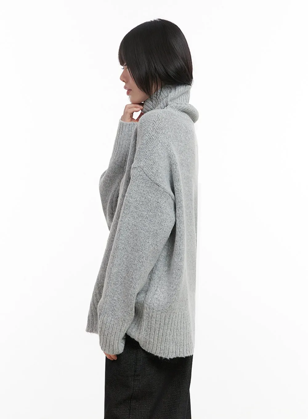 Oversized Warm Turtleneck Sweater IN427