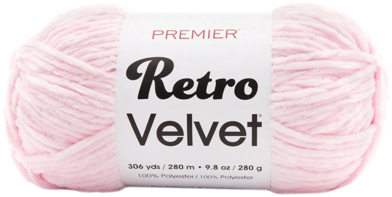 Premier Yarns Retro Velvet Yarn - Baby Pink 280g