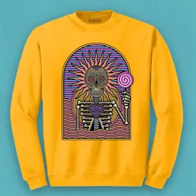 Psychedelic Skull Jumper (Yellow / XXL)