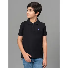 RedTape Black T-Shirt for Boys | Comfortable and Durable