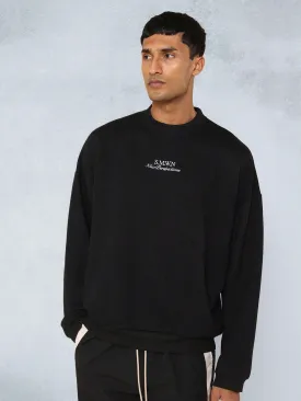 Regular Fit Textured Sweatshirt With Embroidery