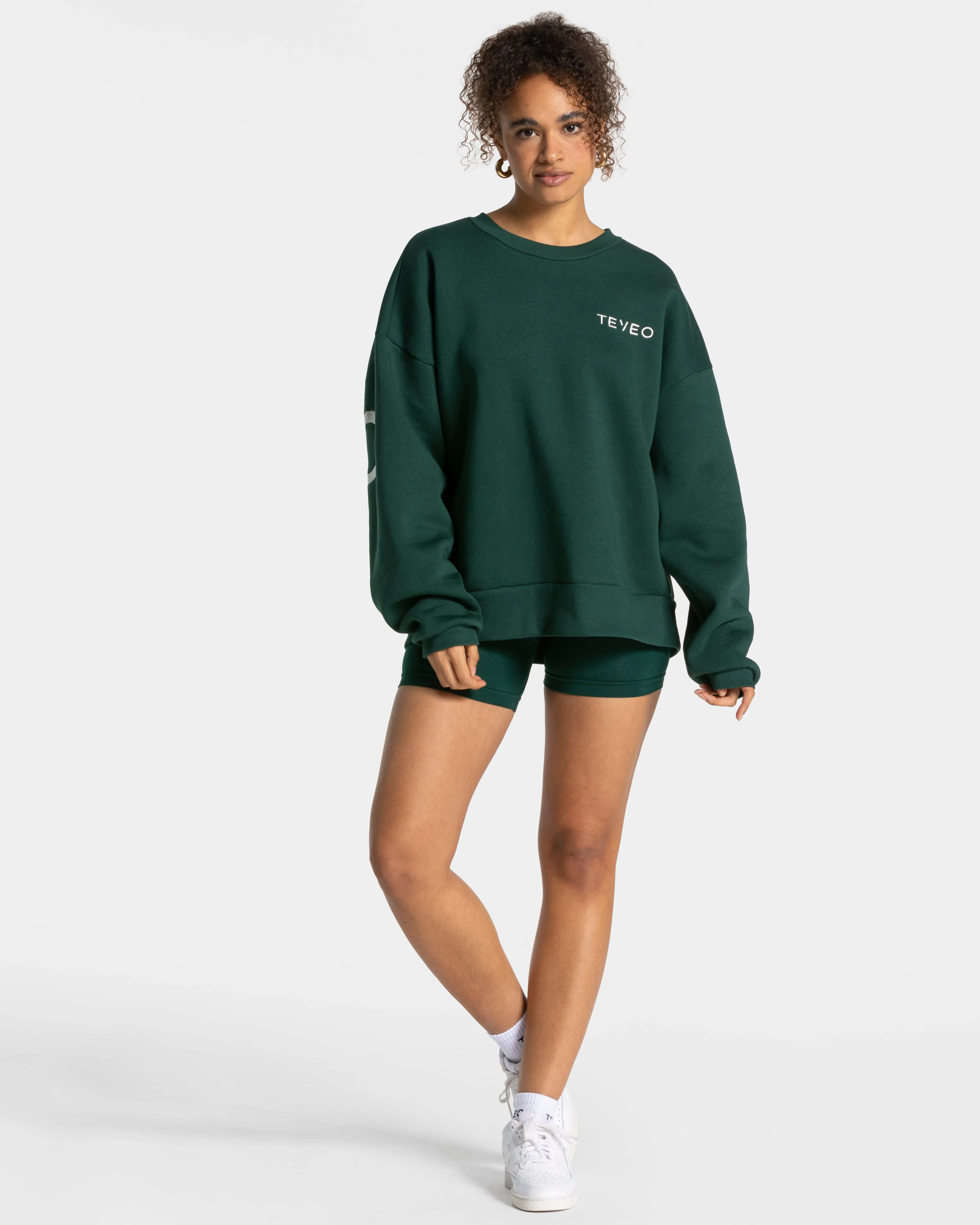 Signature Oversized Sweater "Dunkelgrün"