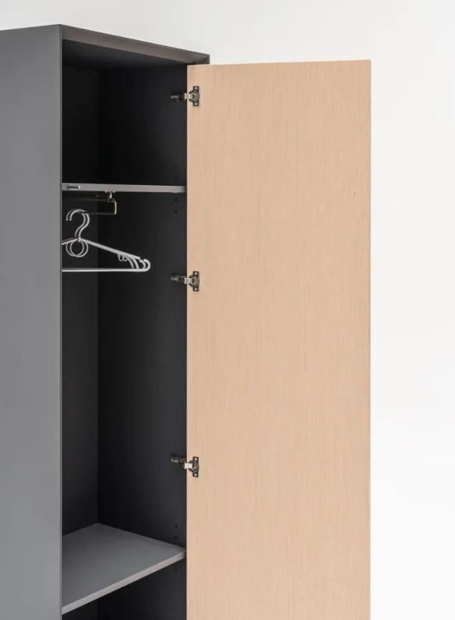 Slim Executive Wardrobe with Natural Wood Finishes