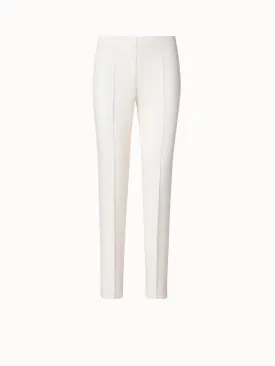 Slim Leg Silk Crêpe Pants