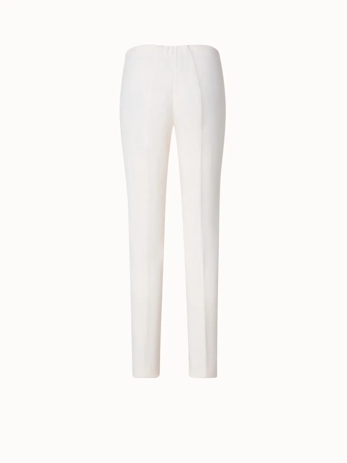 Slim Leg Silk Crêpe Pants