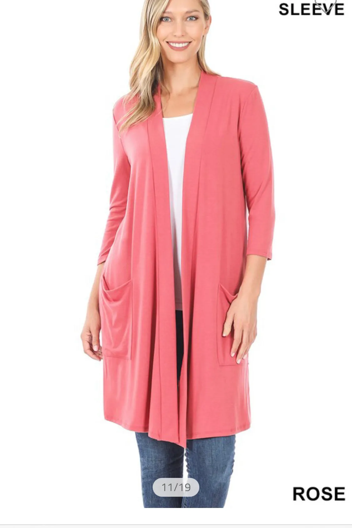 Slouchy Pocket Open Front Cardigan