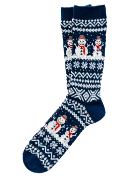 Snowman Fair Isle Socks