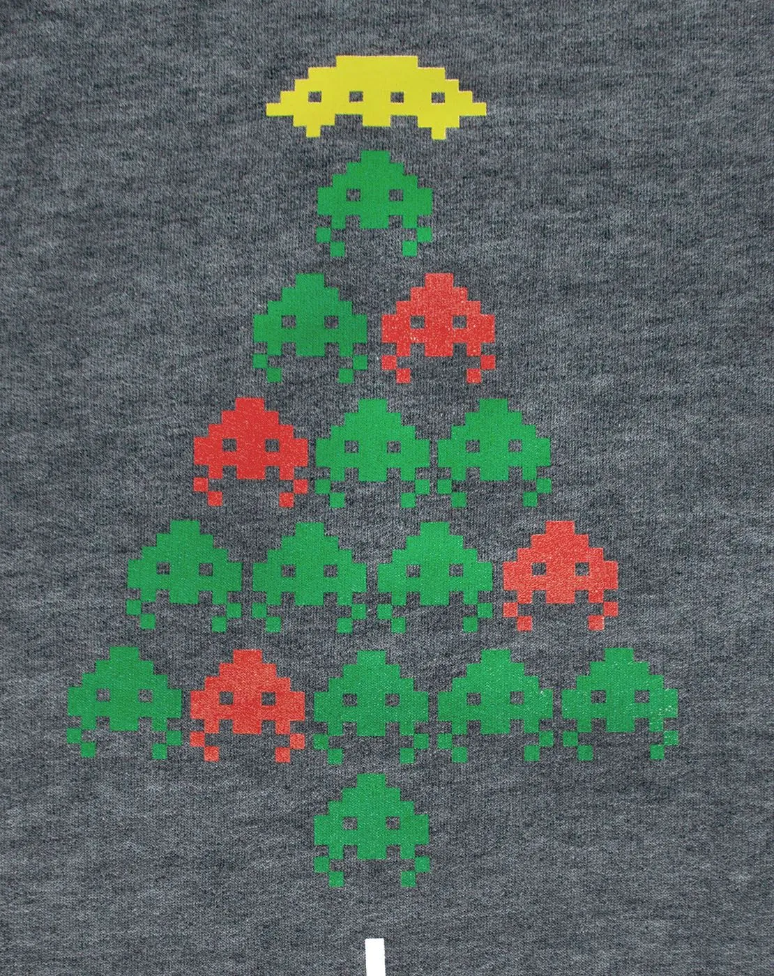 Space Invaders Christmas Tree Design Men's Grey Christmas Jumper