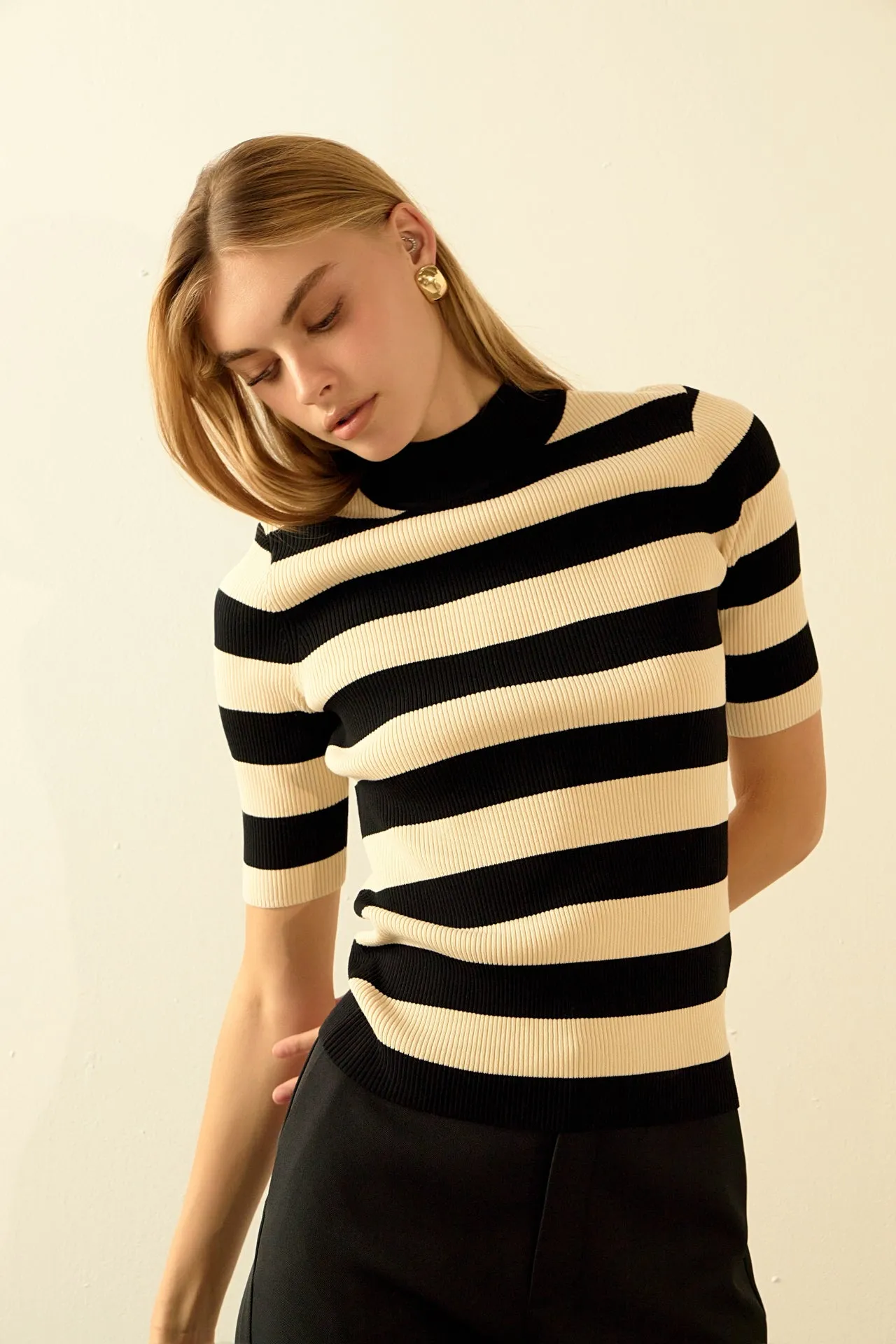 Striped Knit Top