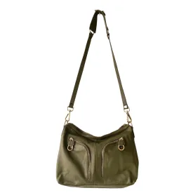 Ted Baker Dara Leather Shoulder Bag Khaki Green