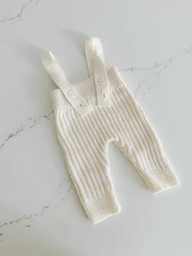 Textured Knit Overalls