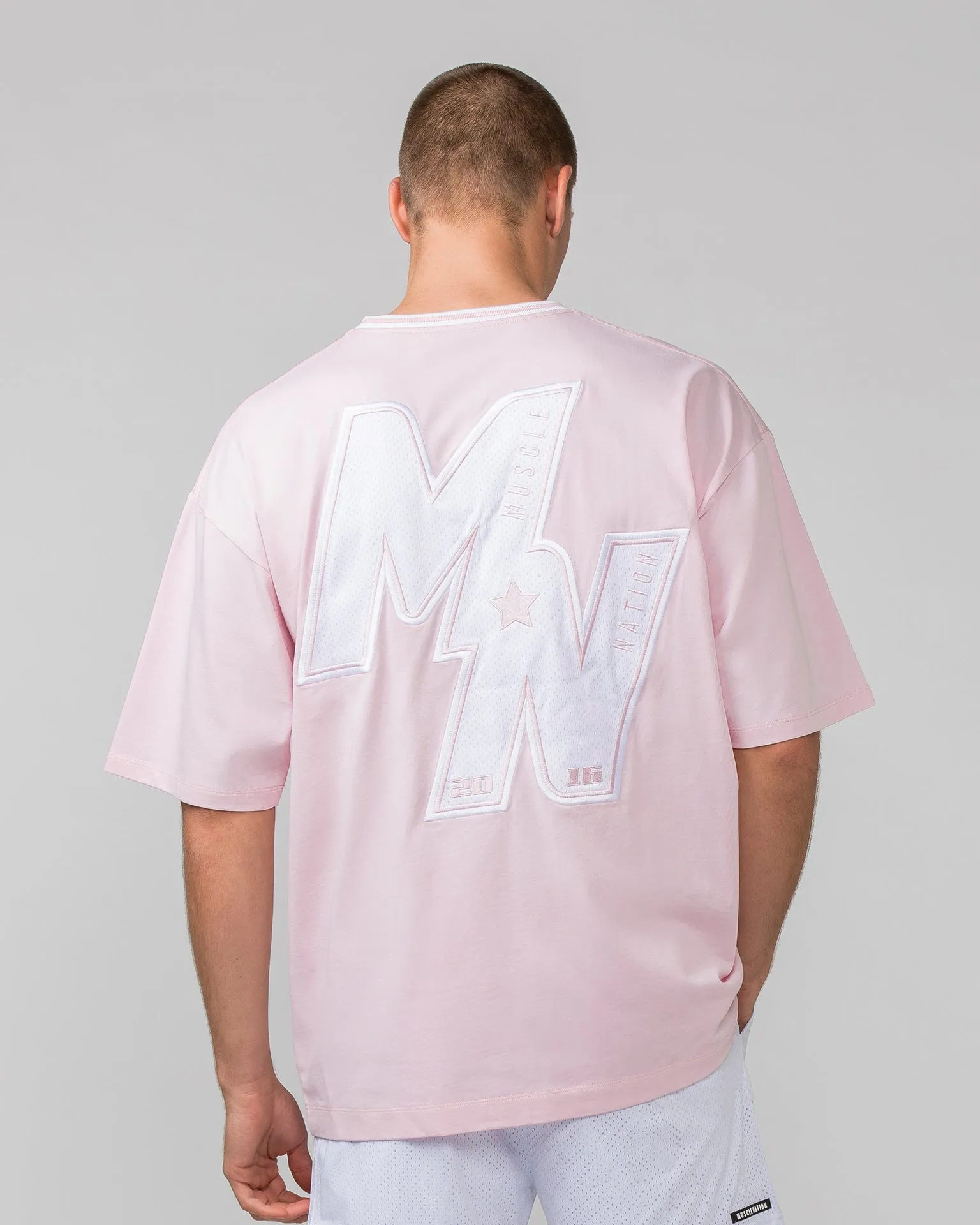 Throwback Oversized Tee - Soft Pink