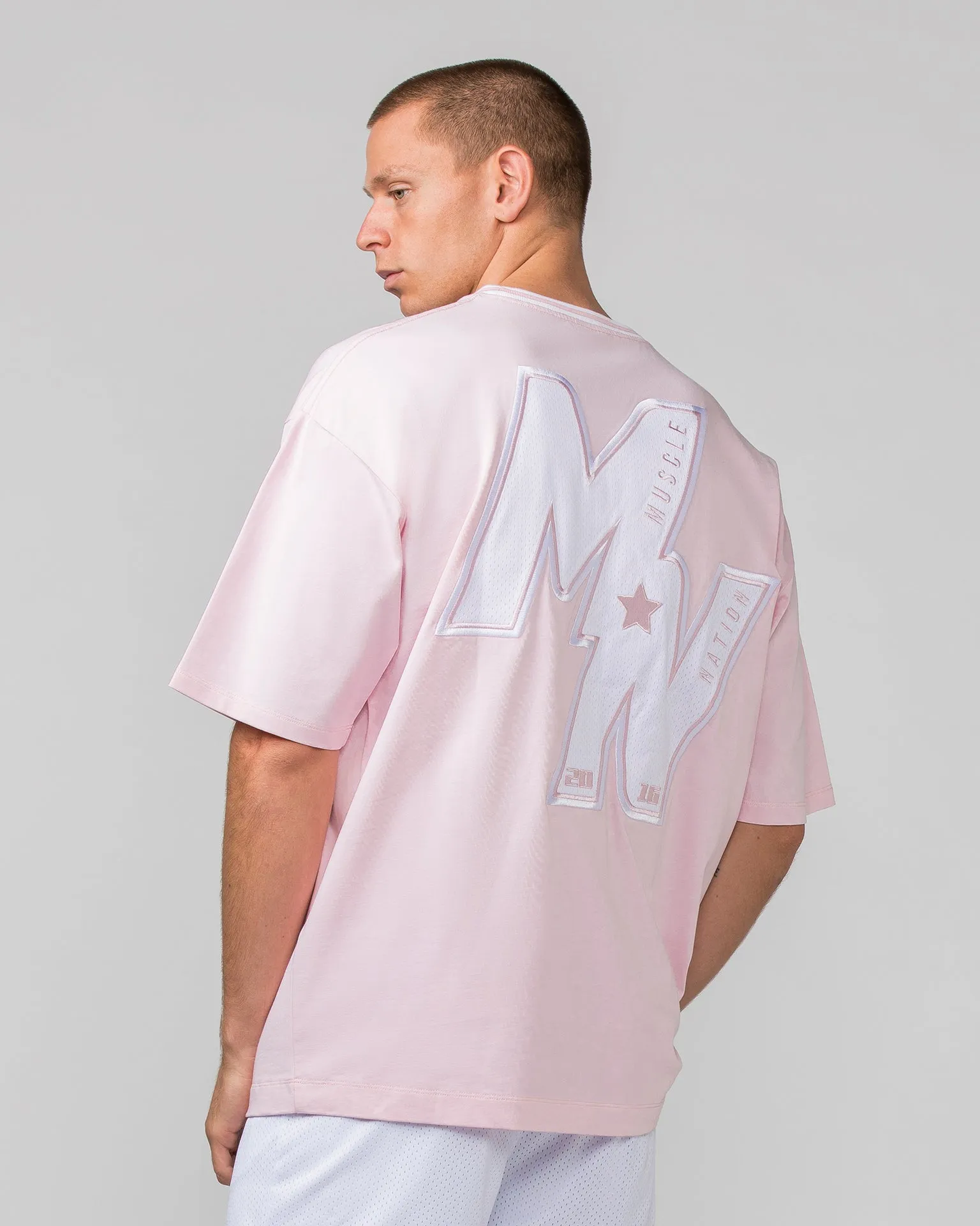 Throwback Oversized Tee - Soft Pink