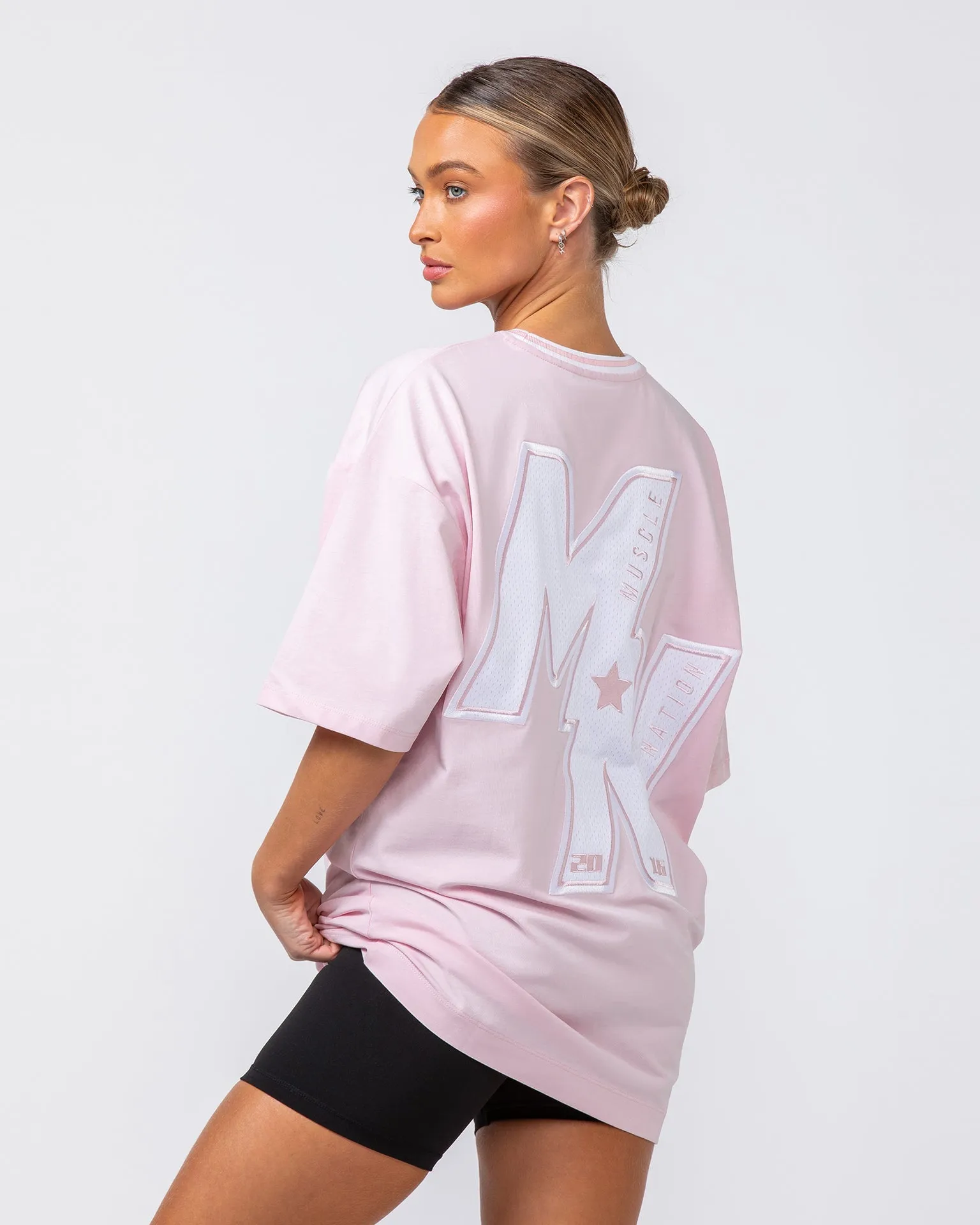 Throwback Oversized Tee - Soft Pink