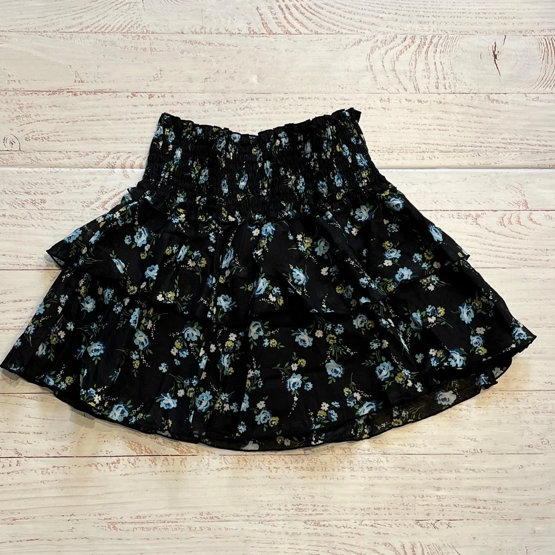 Tween Bottoms | Black Blue Flowers | Flowers by Zoe