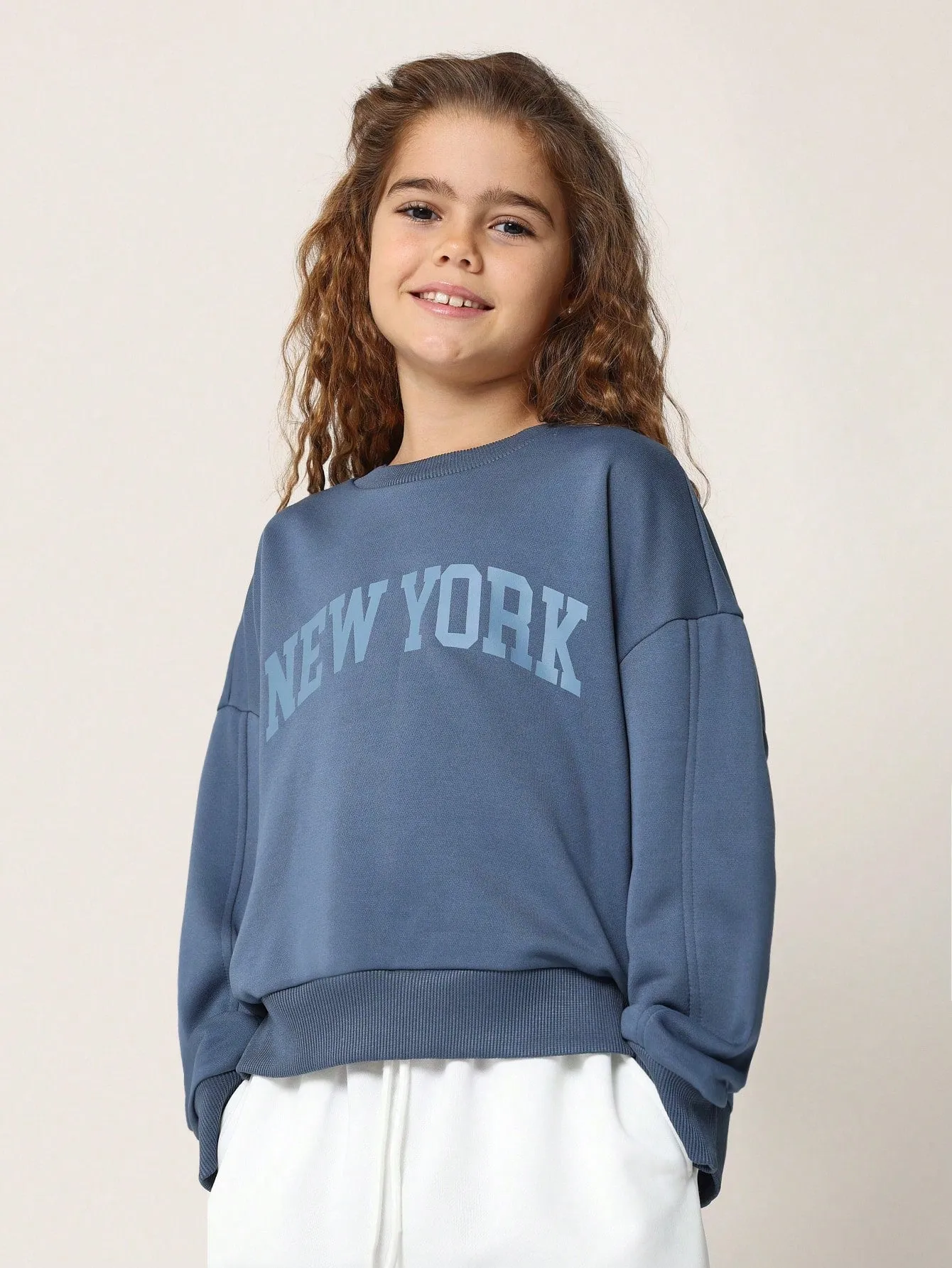 Tween Girls New York Graphic Print Sweatshirt