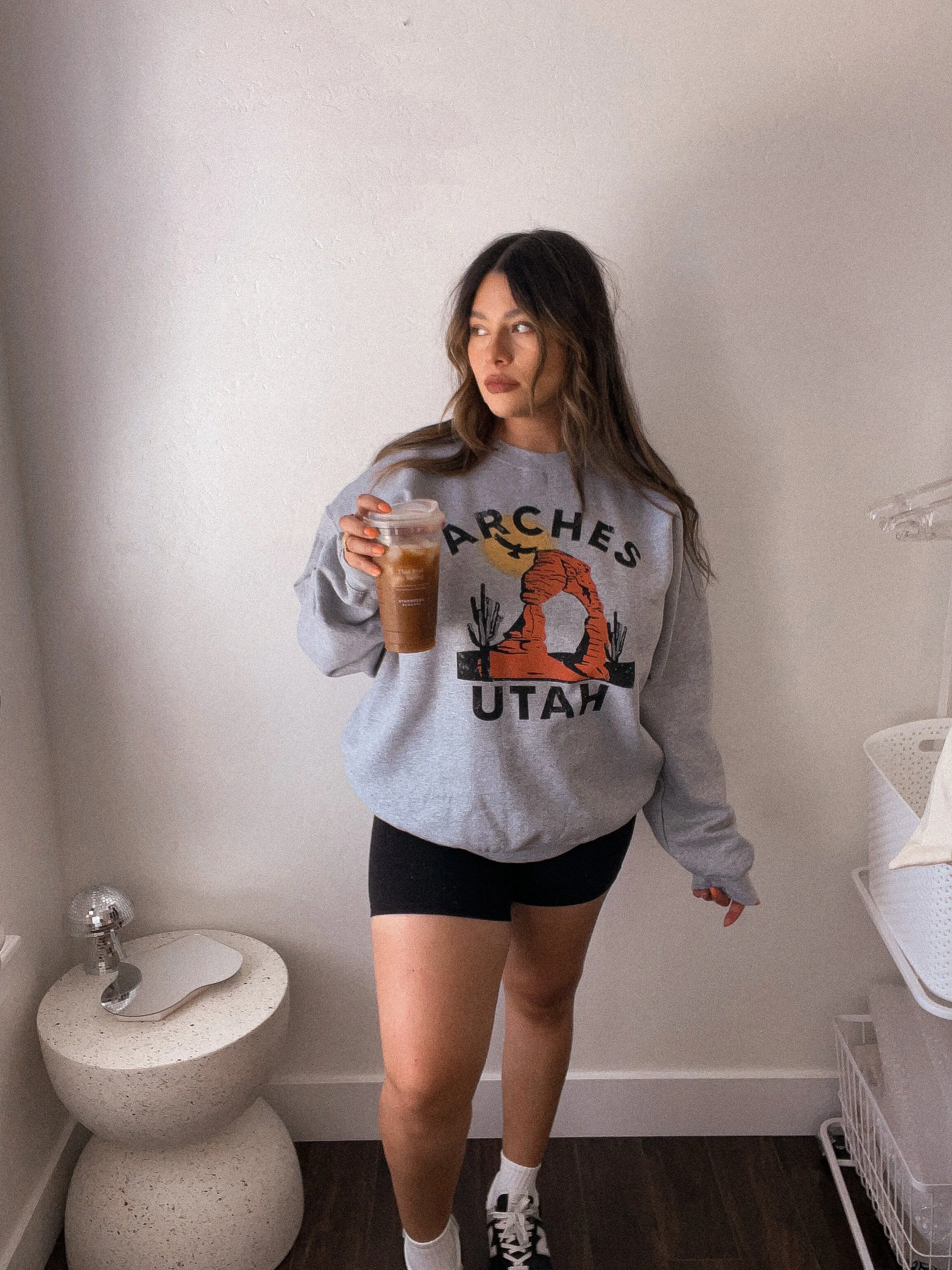 UTAH ARCHES graphic crewneck sweater