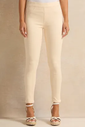 Women Apricot Skinny Fit Jeggings