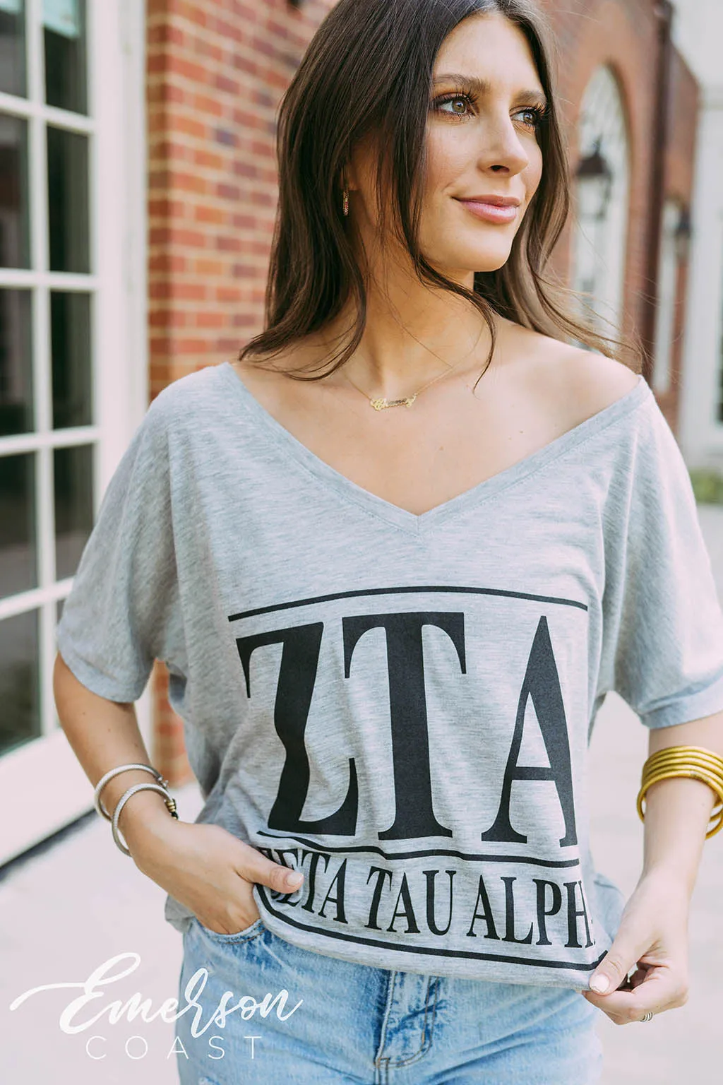 Zeta Tau Alpha Recruitment Slouchy V-Neck Tee